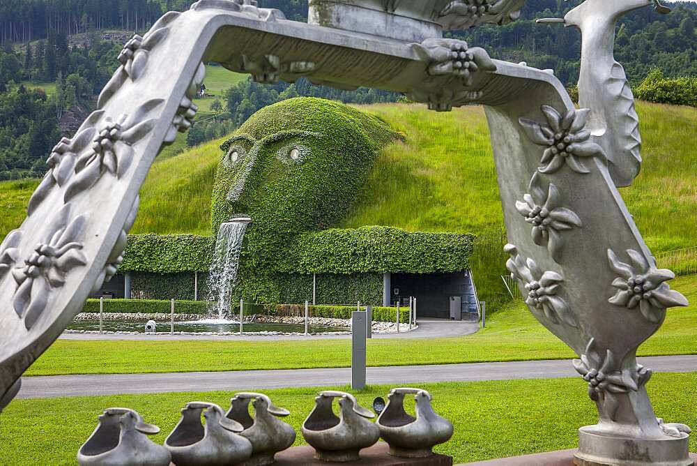 The Giant, entrance to Chambers of Wonder,from Aluminium Casting by Bruno Gironcoli, Swarovski Kristallwelten, Crystal World museum, Innsbruck, Austria