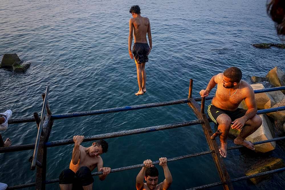 Bathers, Corniche, Beirut, Lebanon