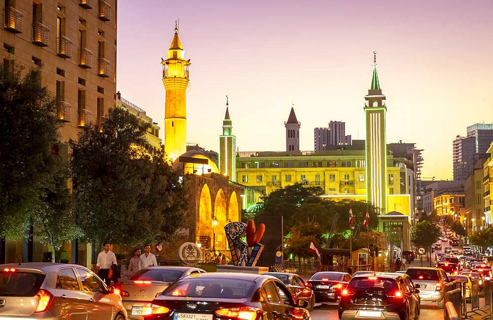 Traffic Jam, in Waygand street, Downtown, Beirut, Lebanon