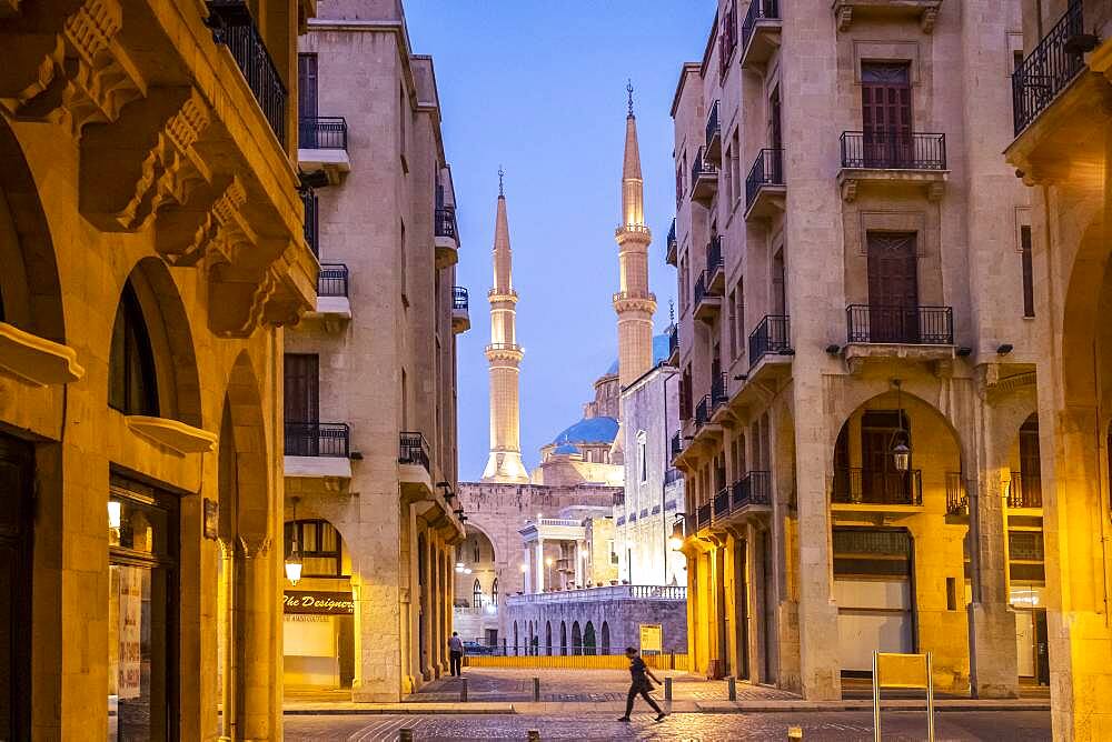 Mohammad Al-Amine Mosque from , souk Abou Nasser street, Downtown, Beirut, Lebanon