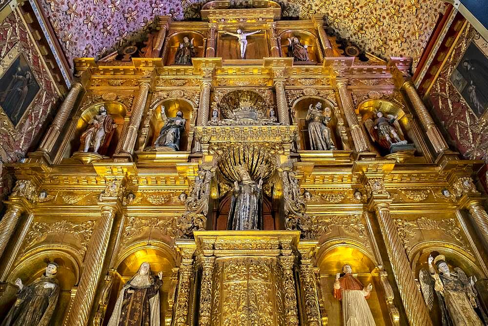 Santa Clara museum, church, detail of the altarpiece, Bogota, Colombia