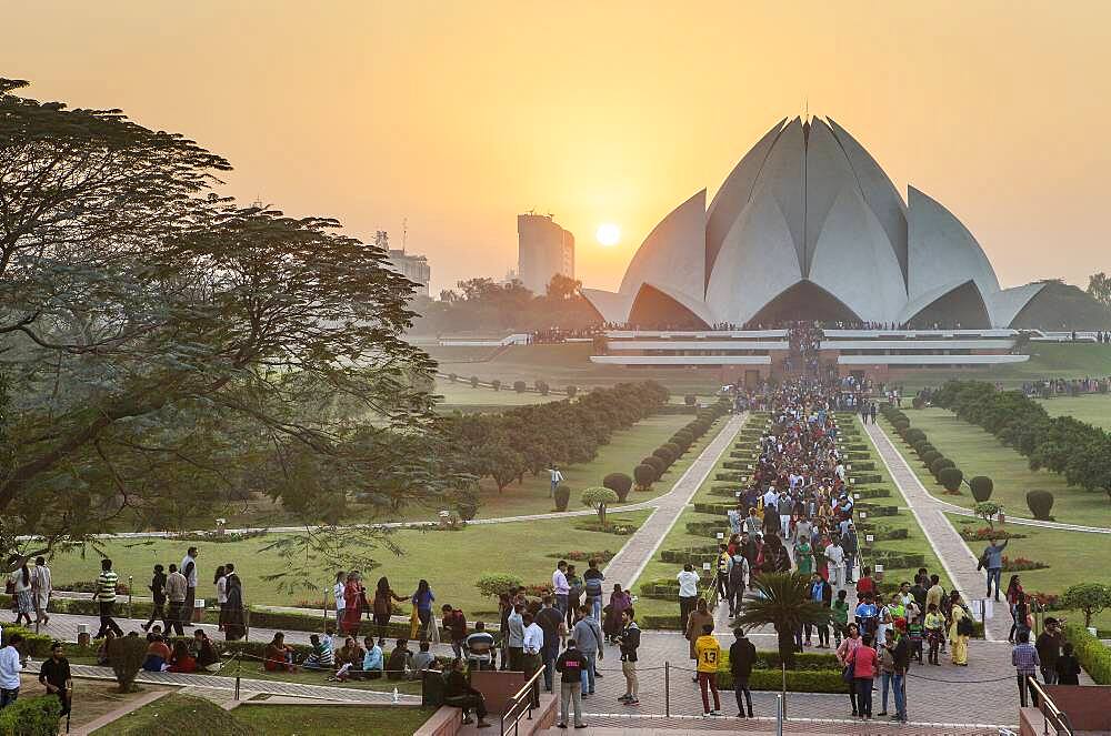 Lotus Temple of the Bahai faith, New Delhi, India.