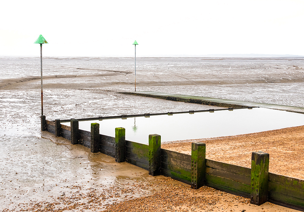 Low tide at Leigh on Sea, Essex, England, United Kingdom, Europe