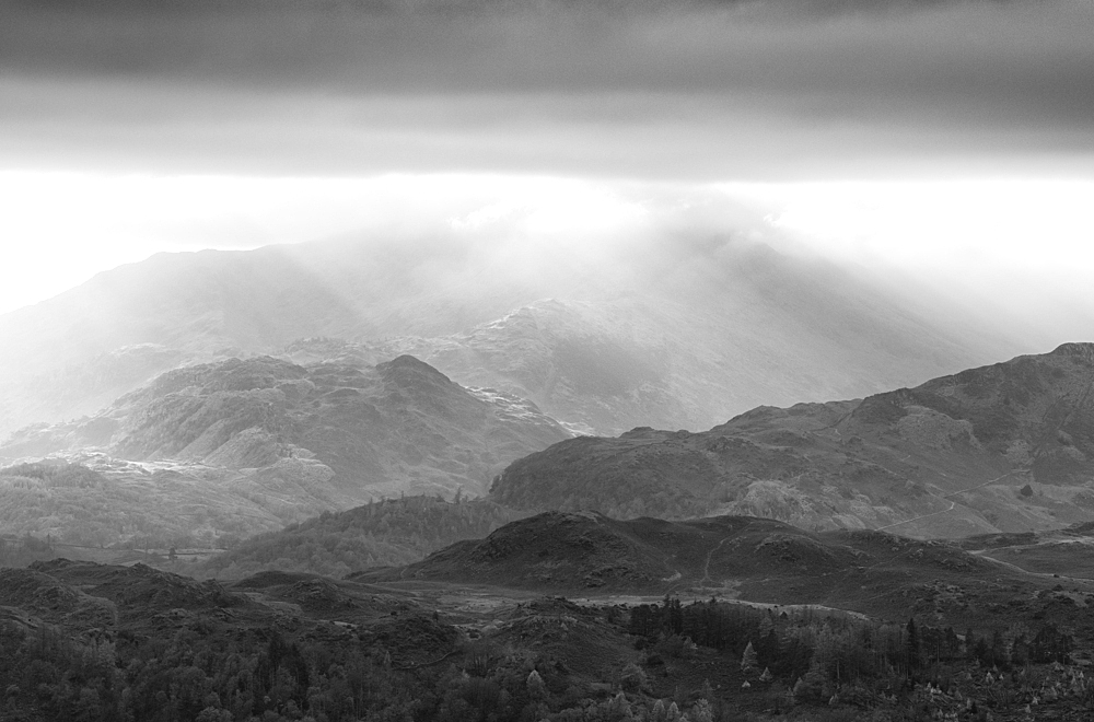 Views over the fells from Grey Crag, near Grasmere, Lake District National Park, UNESCO World Heritage Site, Cumbria, England, United Kingdom, Europe