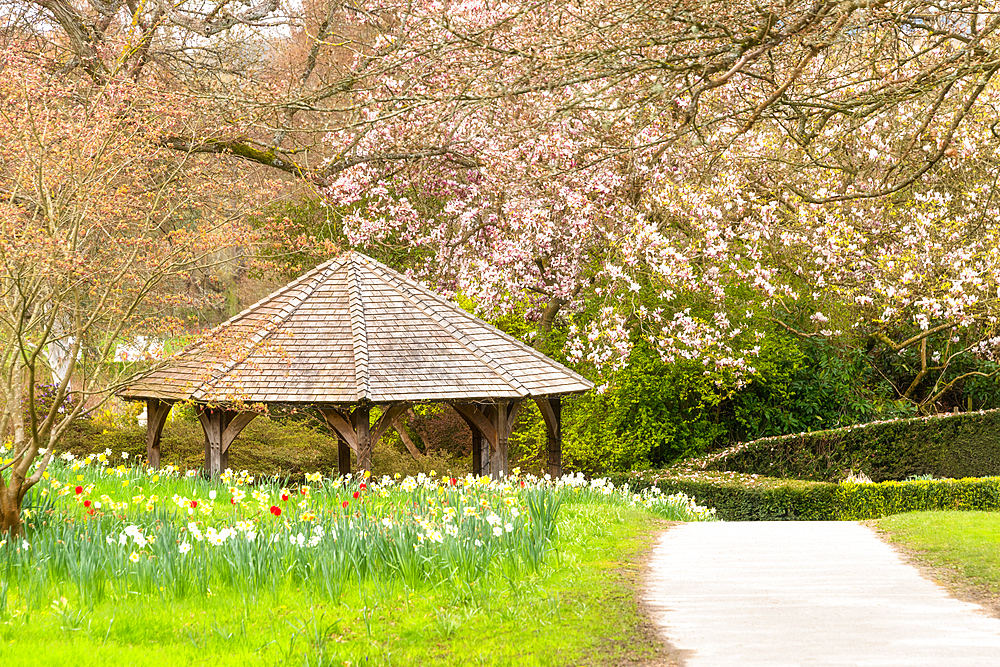 Spring in Hever Castle gardens, Kent, England, United Kingdom, Europe