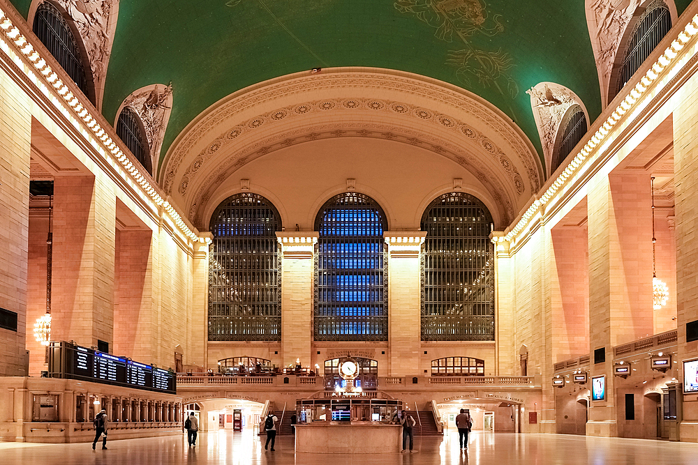 Architectural detail of Grand Central Terminal (GCT) (Grand Central Station) (Grand Central), a commuter rail terminal in Midtown Manhattan, New York City, United States of America, North America