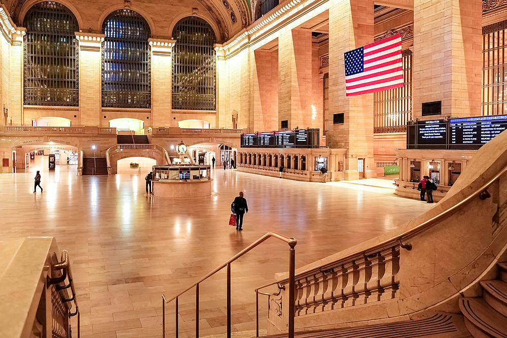 Architectural detail of Grand Central Terminal (GCT) (Grand Central Station) (Grand Central), a commuter rail terminal, third busiest of North America, Midtown Manhattan, New York City, United States of America, North America