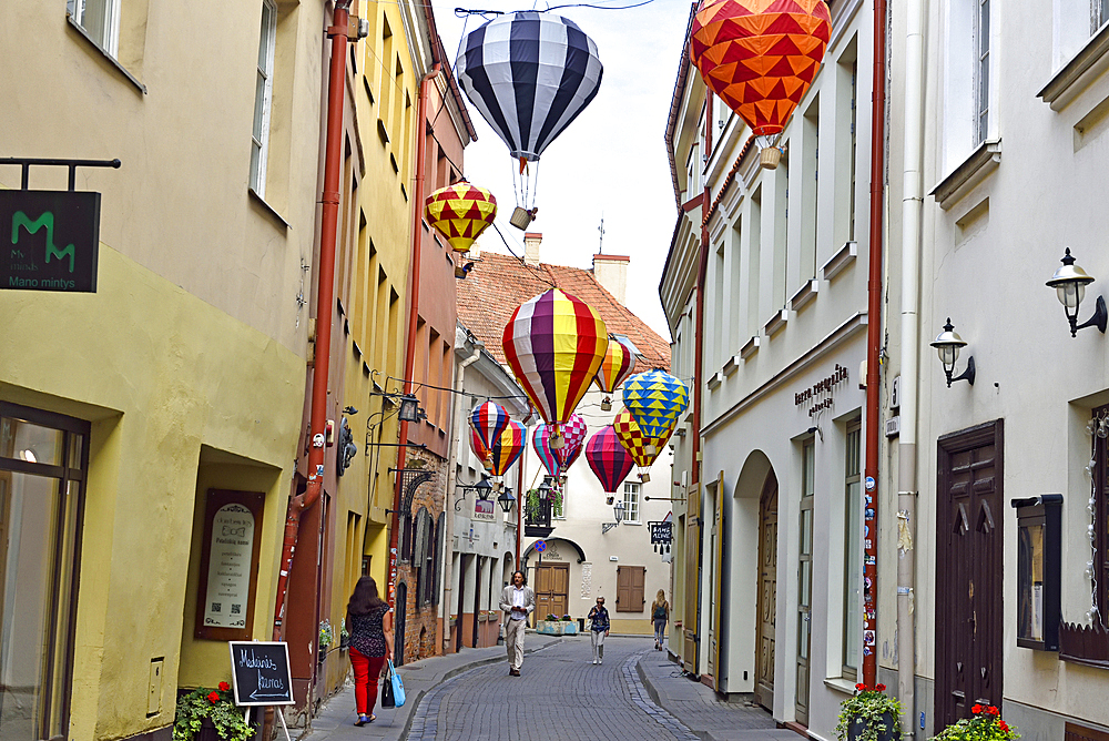 Stikliu Street, Vilnius, Lithuania, Europe