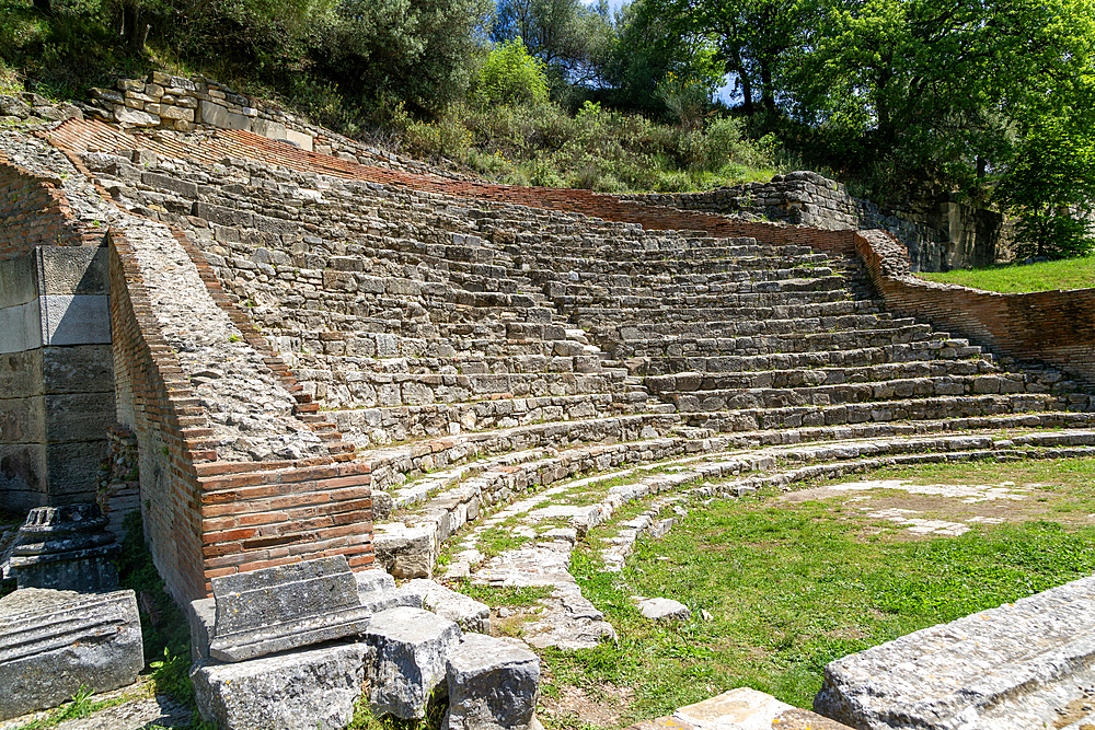 The Roman period Odeon building, Apollonia Archaeological Park, Pojan, Albania, Europe