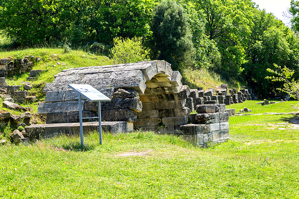 The Roman period water storage cistern building, Apollonia Archaeological Park, Pojan, Albania, Europe