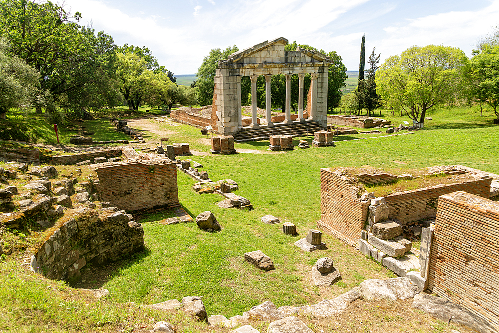 Monument of Agonothetes (Bouleuterion), Roman 2nd century AD, Apollonia Archaeological Park, Pojan, Albania, Europe