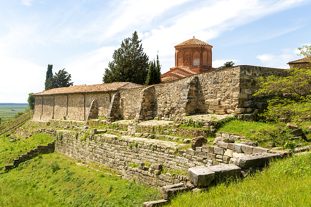 Monastery and Greek Orthodox church of the Virgin Mary and Archaeology Museum, Apollonia Archaeological Park, Pojan, Albania, Europe