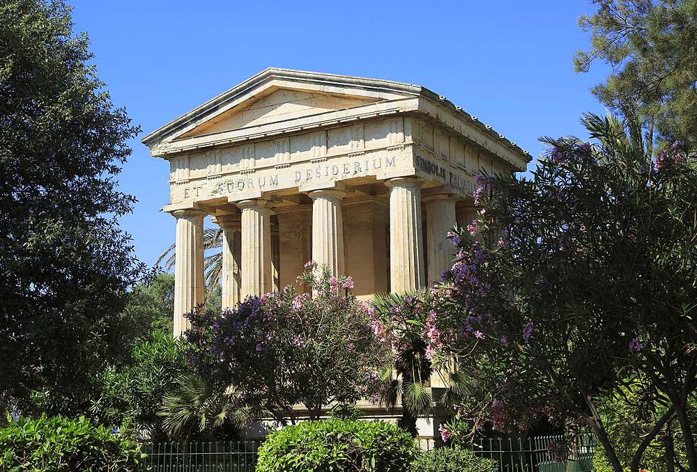 Sir Alexander Ball monument building, Lower Barrakka Gardens, Valletta, Malta, Mediterranean, Europe