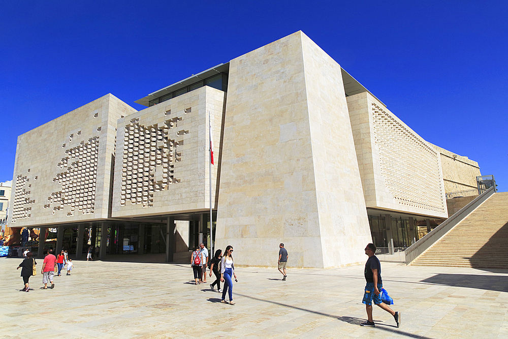 New Parliament Building designed by Renzo Piano, completed 2015, Valletta, Malta, Mediterranean, Europe