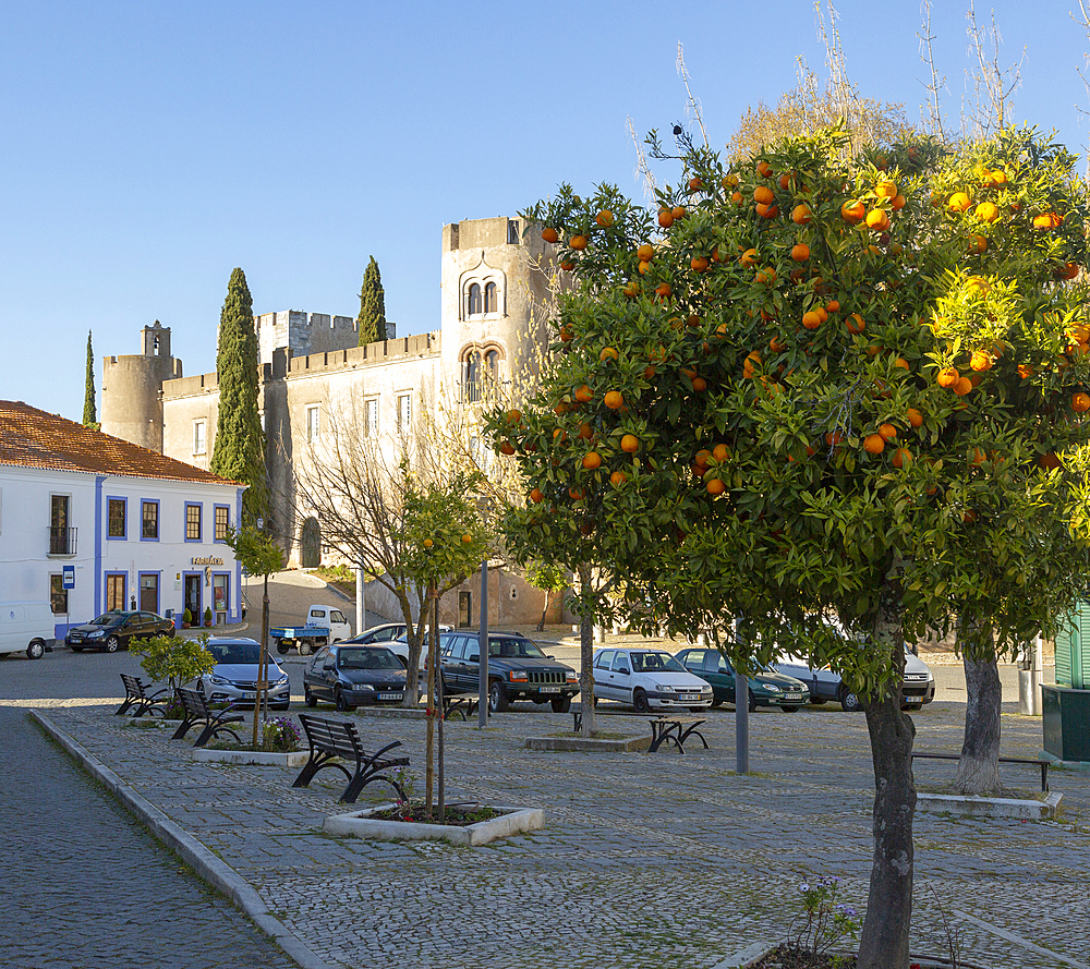 Hotel tourist accommodation in former castle, Pousada Castelo de Altivo, Alvito, Baixo Alentejo, Portugal, Europe