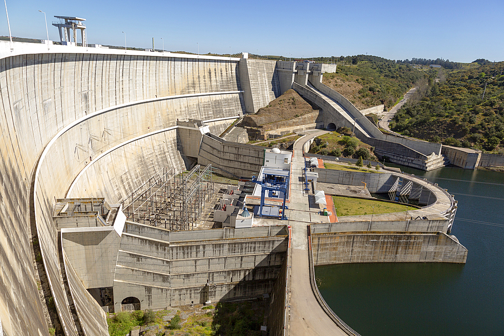 Barragem do Alqueva, Rio Guadiana river, Alqueva dam hydroelectric power, Moura, Portugal, Europe