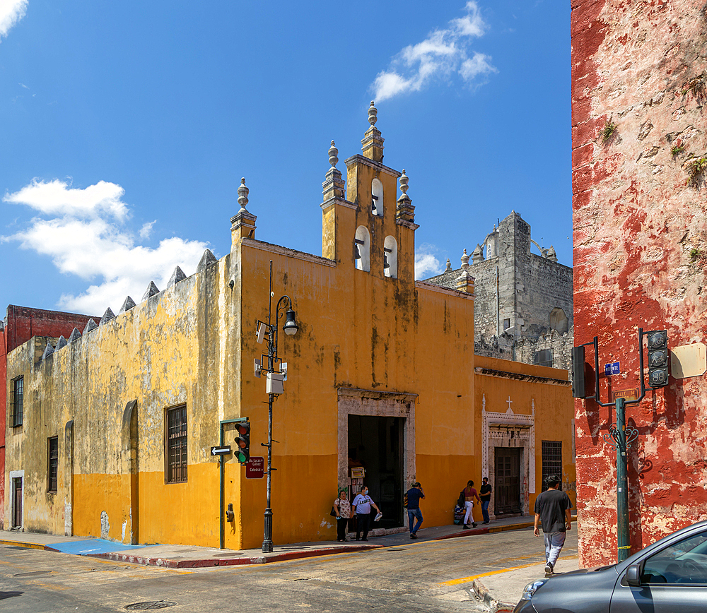 Capilla el Divino Maestro chapel church building, Merida, Yucatan State, Mexico, North America