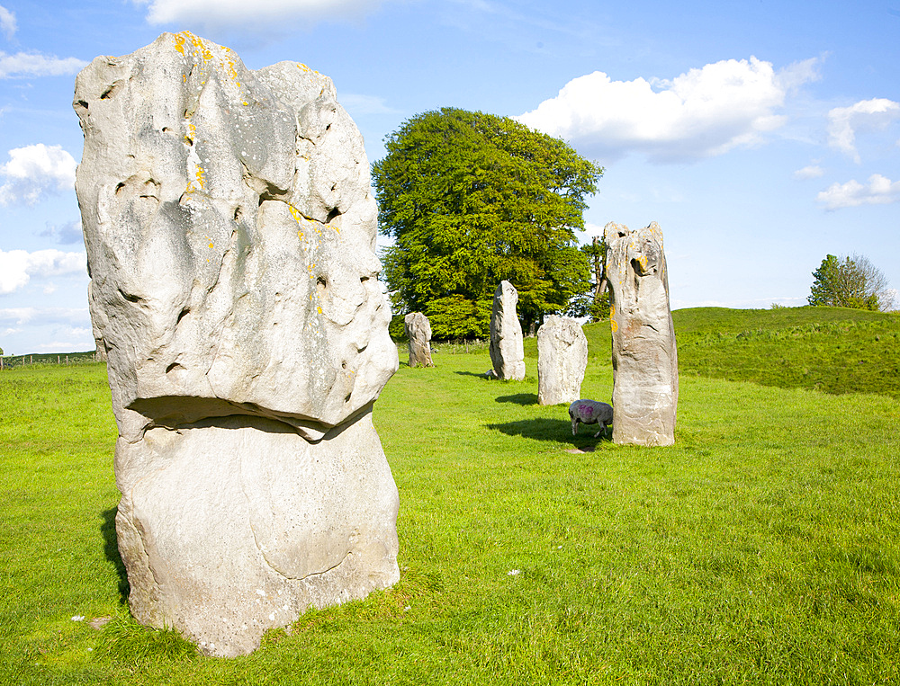 Neolithic stone circle and henge at Avebury, UNESCO World Heritage Site, Wiltshire, England, United Kingdom, Europe