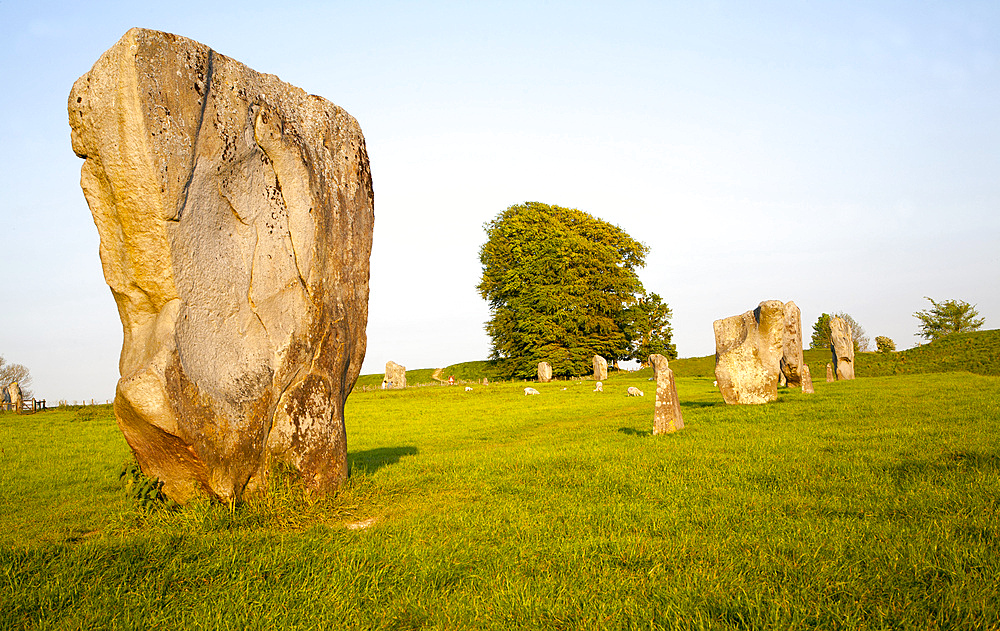 Neolithic stone circle and henge at Avebury, UNESCO World Heritage Site, Wiltshire, England, United Kingdom, Europe