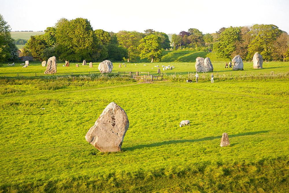 Neolithic stone circle and henge at Avebury, UNESCO World Heritage Site, Wiltshire, England, United Kingdom, Europe