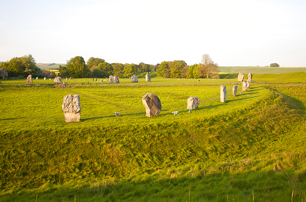 Neolithic stone circle and henge at Avebury, UNESCO World Heritage Site, Wiltshire, England, United Kingdom, Europe