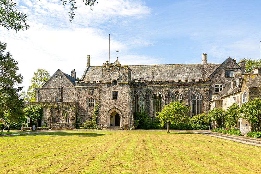 The Great Hall in courtyard of Dartington estate, Darlington, south Devon, England, United Kingdom, Europe