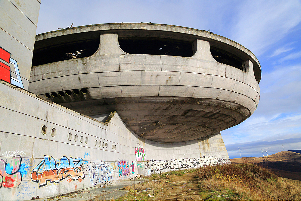 Buzludzha monument former communist party headquarters, Bulgaria, eastern Europe