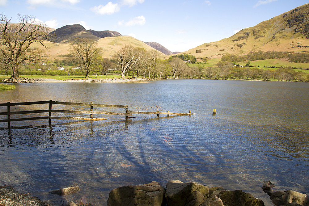 Landscape view of Lake Buttermere, Cumbria, England, UK