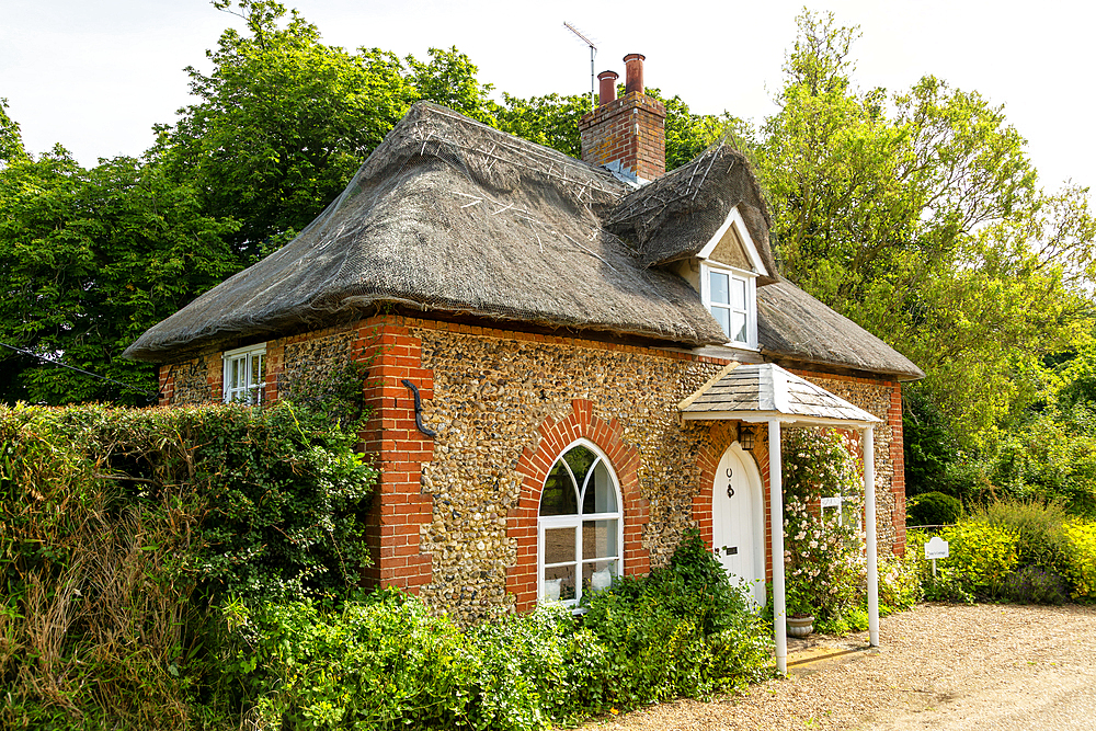 Small thatched cottage formerly Quilter estate property, Sutton, Suffolk, England, UK - Amy's cottage