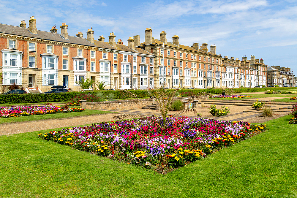 Historic buildings, Wellington Esplanade, Lowestoft, Suffolk, England, UK built 1853 architect J L Clemence for Sir Samuel Morton Peto