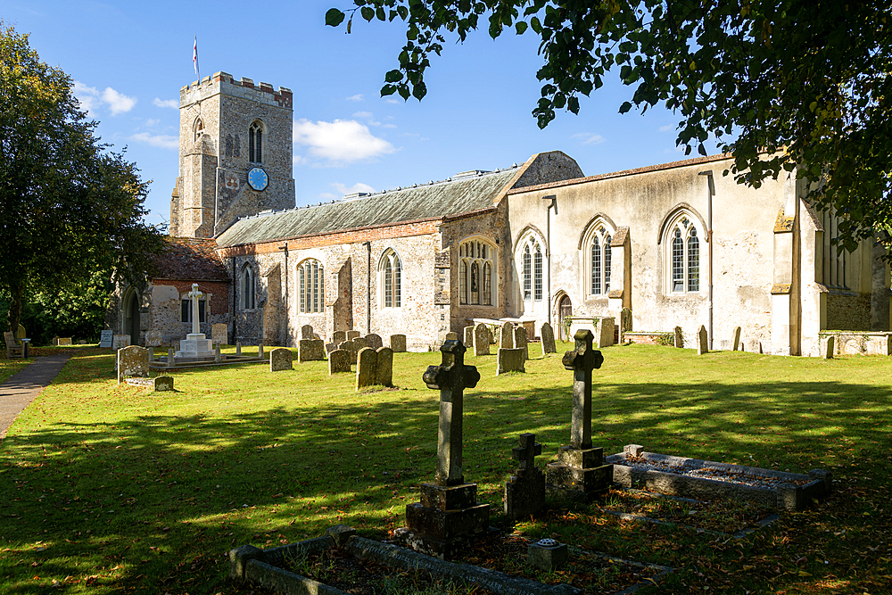 Village parish church of Saints Peter and St Paul, Kedington, Suffolk, England, UK