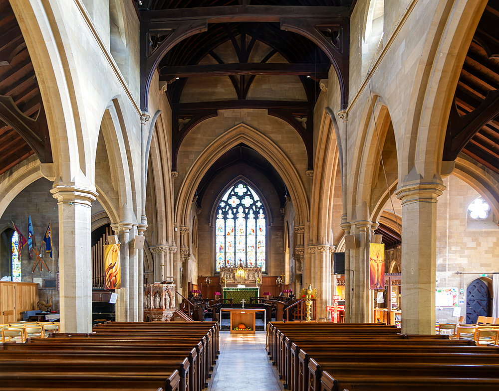 Interior of Christ Church, Old Town, Swindon, Wiltshire, England, UK built in 1851