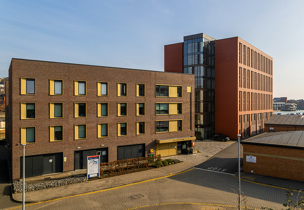 Cygnet Wharf buildings, University of Lincoln, Brayford Campus, Lincoln, Lincolnshire, England, UK