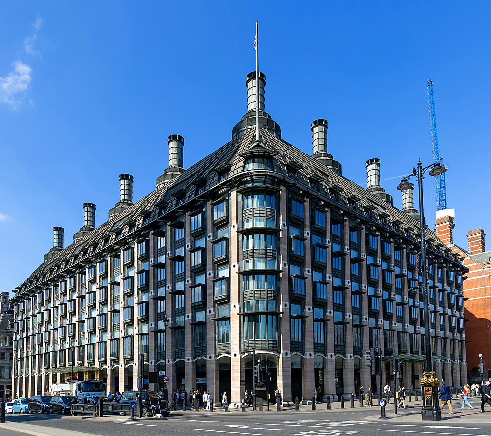 Modern architecture of Portcullis House, Westminster, London, England, UK by Hopkins Architects 2001