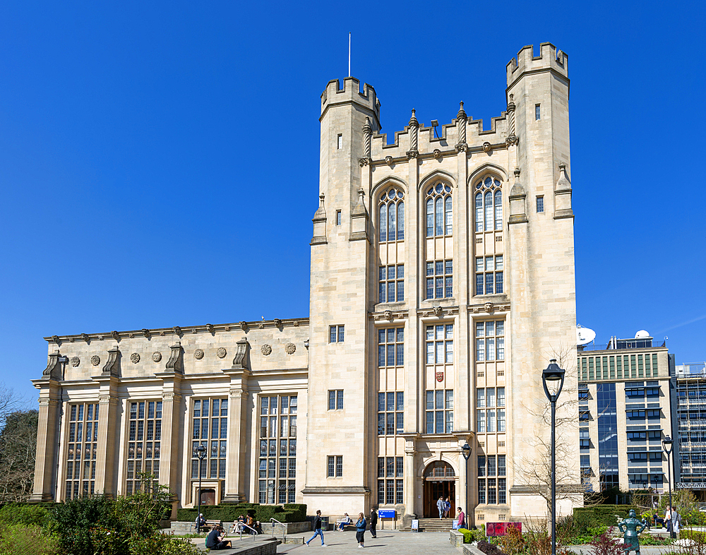 Wills Physics department building, University of Bristol, England, UK architect Sir George Oatley 1929 Tudor Gothic Revival style
