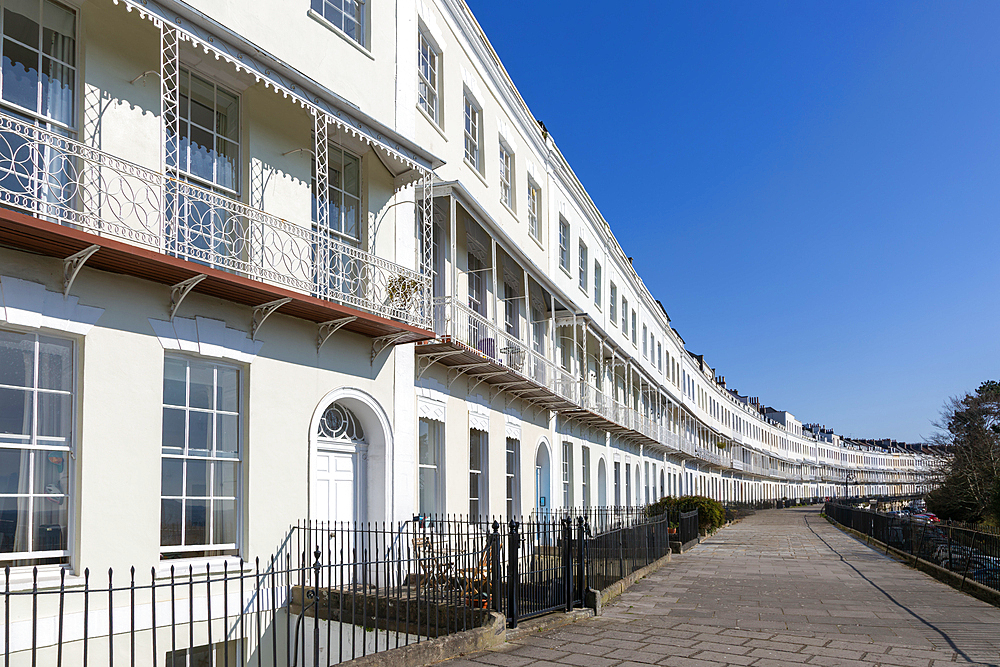 Georgian houses in Royal York Crescent, Clifton, Bristol, England, UK completed 1820 architect probably probably William Paty