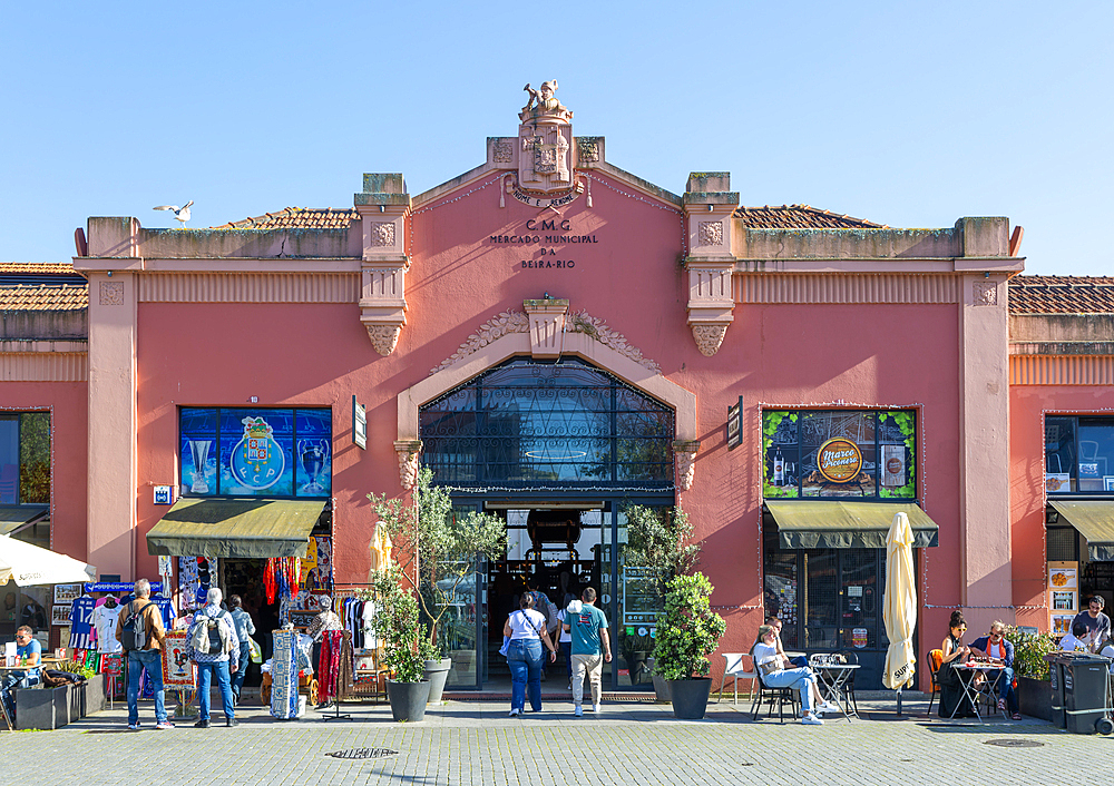 Market building, Mercado Municipal Da Beira-Rio, Vila Nova de Gaia, Porto, Portugal, Europe