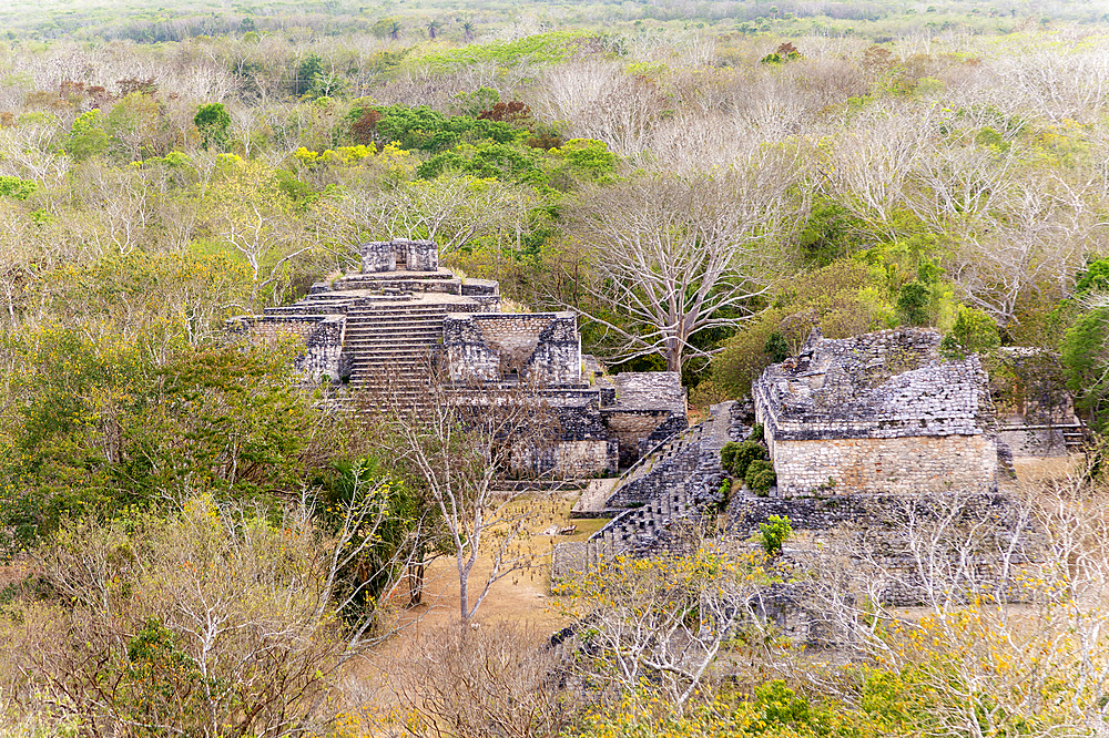 Mayan ruins at Ek Balam archaelogical site, near Vallodoid, Temozon, Yucatan, Mexico, North America