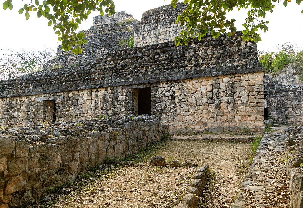 Mayan ruins at Ek Balam archaelogical site, near Vallodoid, Temozon, Yucatan, Mexico, North America