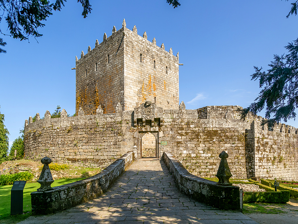 Historic medieval Soutomaior Castle (Castelo de Soutomaior), Pontevedra, Galicia, Spain, Europe