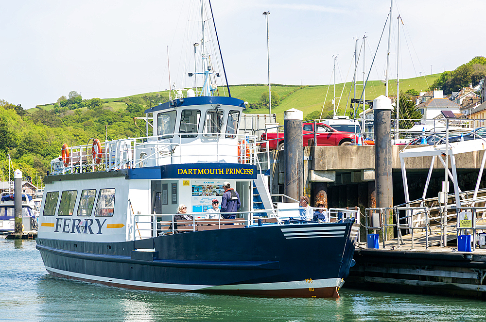 Dartmouth Princess foot passenger ferry boat at Kingswear, Devon, England, United Kingdom, Europe