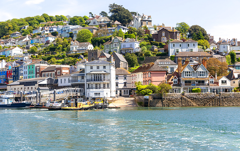 View looking back from ferry at Kingswear, Devon, England, United Kingdom, Europe