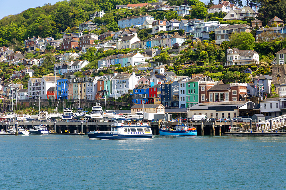 Foot pasenger ferry crossing River Dart from Kingswear to Dartmouth, Devon, England, United Kingdom, Europe