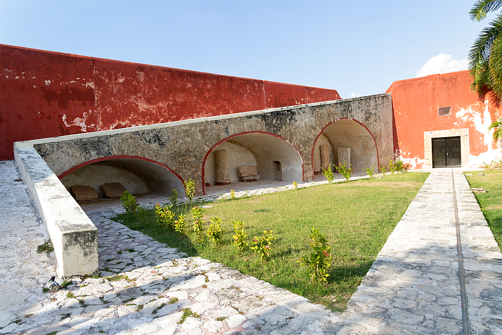 Spanish military colonial architecture of Baluarte de la Soledad, Campeche City, Campeche State, Mexico, North America