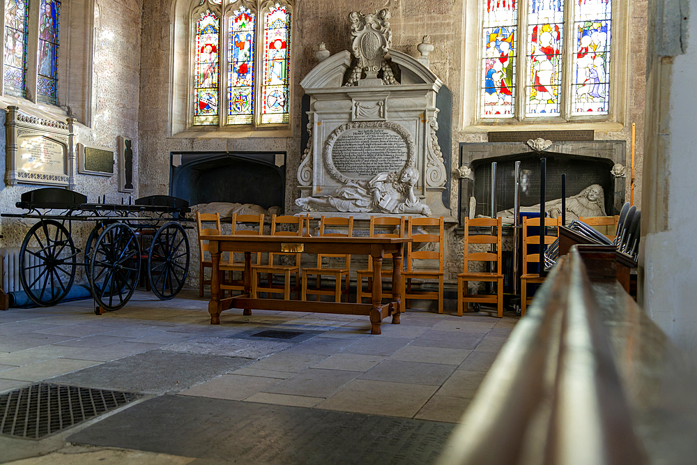 Danvers Monument, Dauntsey Chapel inside church of All Saints, West Lavington, Wiltshire, England, United Kingdom, Europe