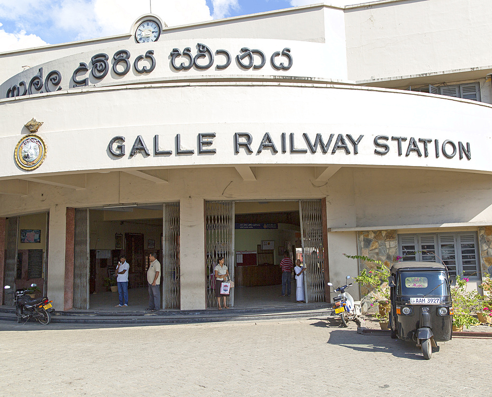 Exterior of Galle Railway station, Galle, Sri Lanka, Asia