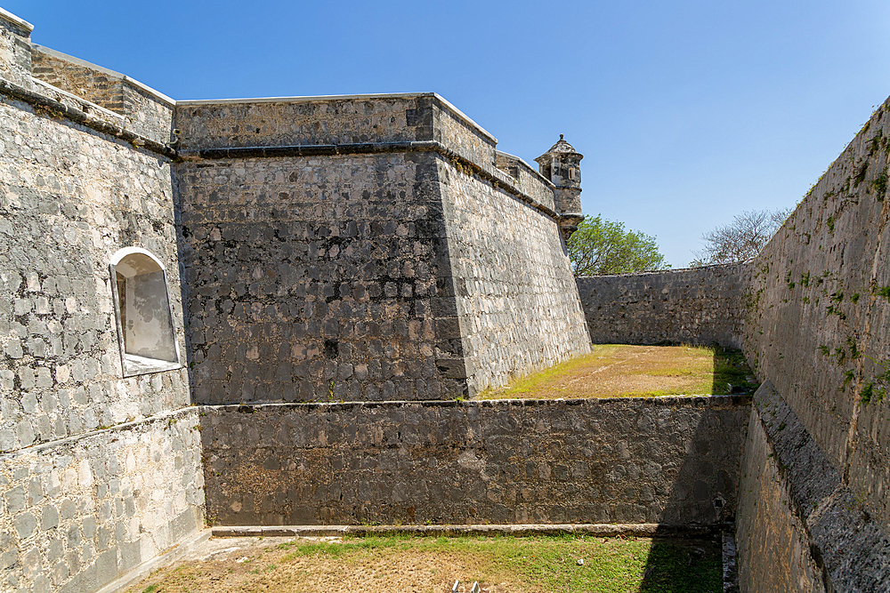 Spanish colonial military architecture, Fort San Jose el Alto, Campeche, UNESCO World Heritage Site, State of Campeche, Mexico, North America