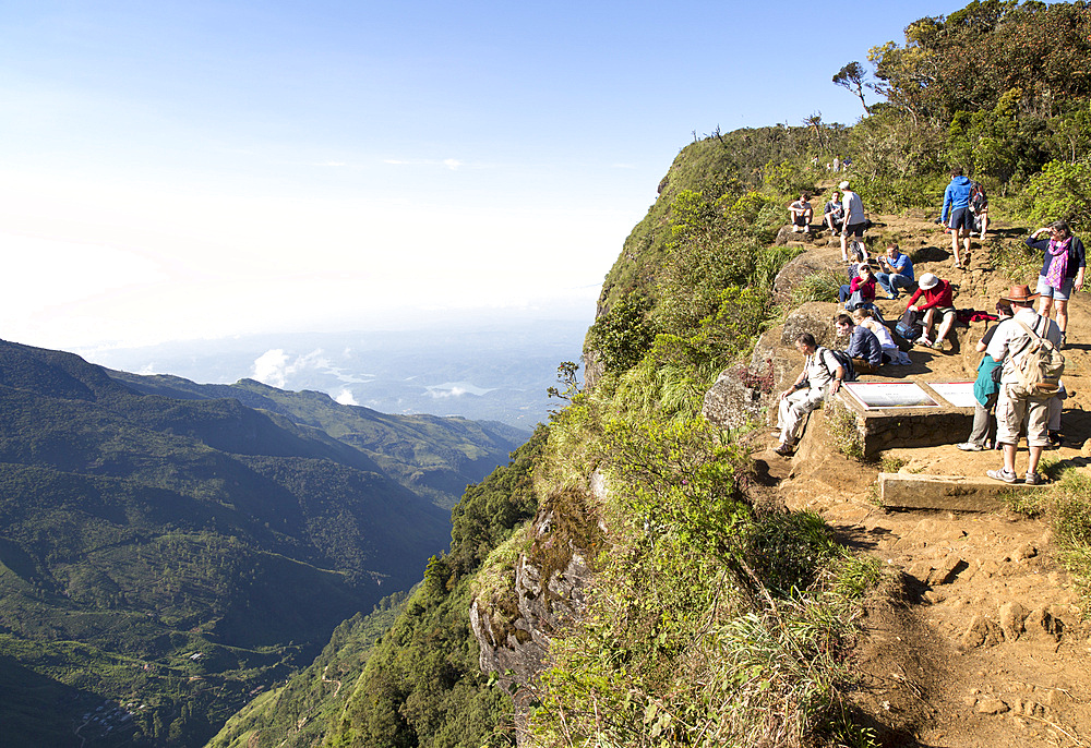 World's End cliff at Horton Plains National Park, Sri Lanka, Asia