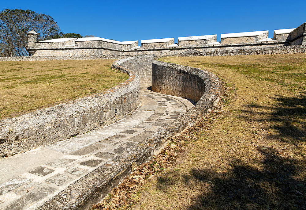 Spanish colonial military architecture, Fort San Jose el Alto, Campeche, UNESCO World Heritage Site, State of Campeche, Mexico, North America