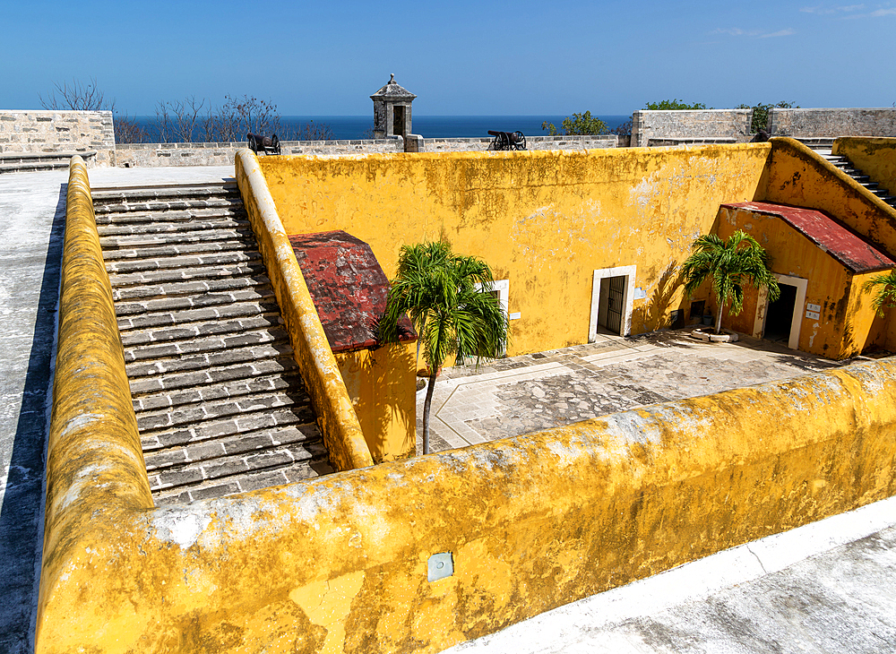 Spanish colonial military architecture, Fort San Jose el Alto, Campeche, UNESCO World Heritage Site, State of Campeche, Mexico, North America